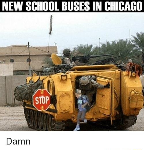 NEW SCHOOL BUSES IN CHICAGO Damn