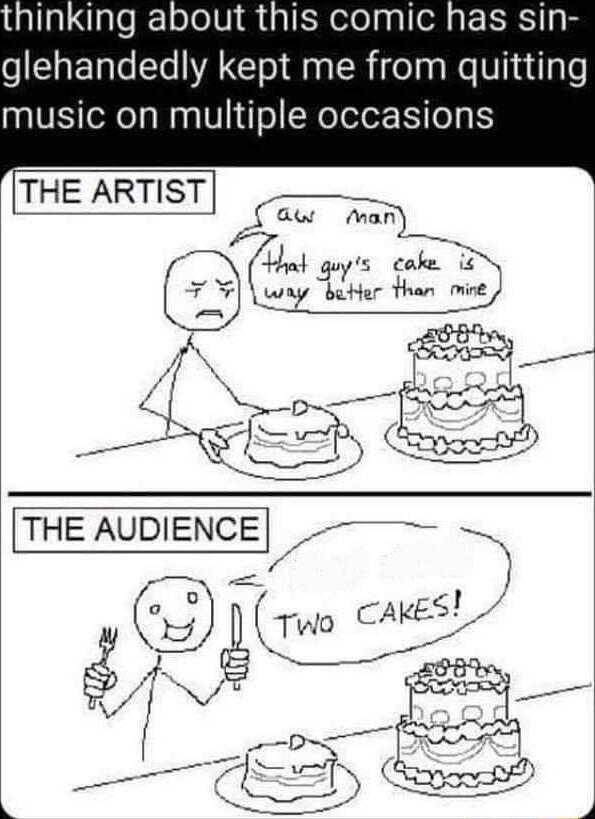 thinking about this comic has sin glehandedly kept me from quitting music on multiple occasions THE ARTIST