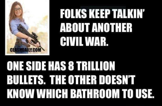 FOLKS KEEP TALKIN ABOUT ANOTHER H1RVLS ONE SIDE HAS 8 TRILLION BULLETS THE OTHER DOESNT KNOW WHICH BATHROOM TO USE