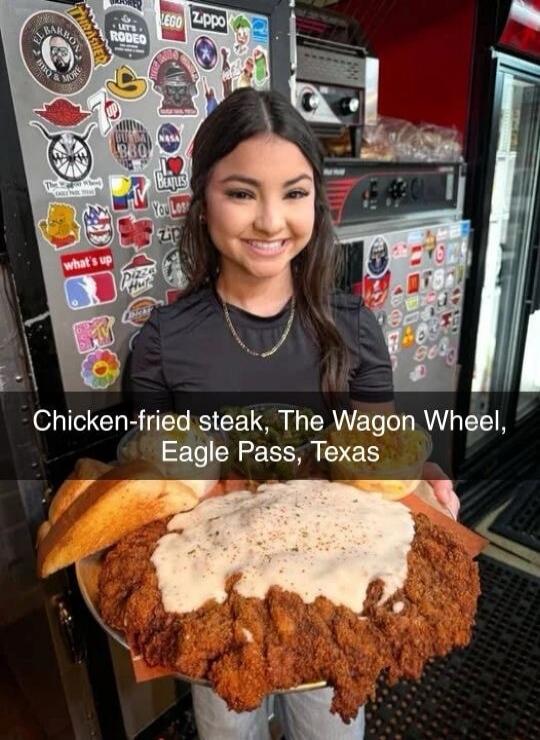 Chicken-fried steak, The Wagon Wheel, Eagle Pass, Texas
