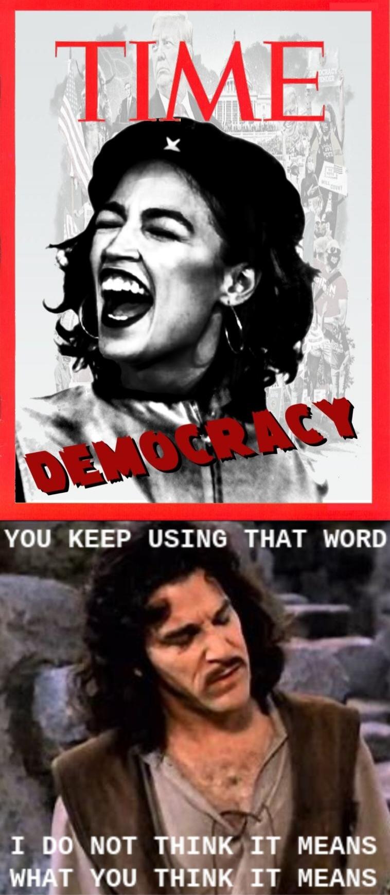 TIME DEMOCRACY. YOU KEEP USING THAT WORD. I DO NOT THINK IT MEANS WHAT YOU THINK IT MEANS