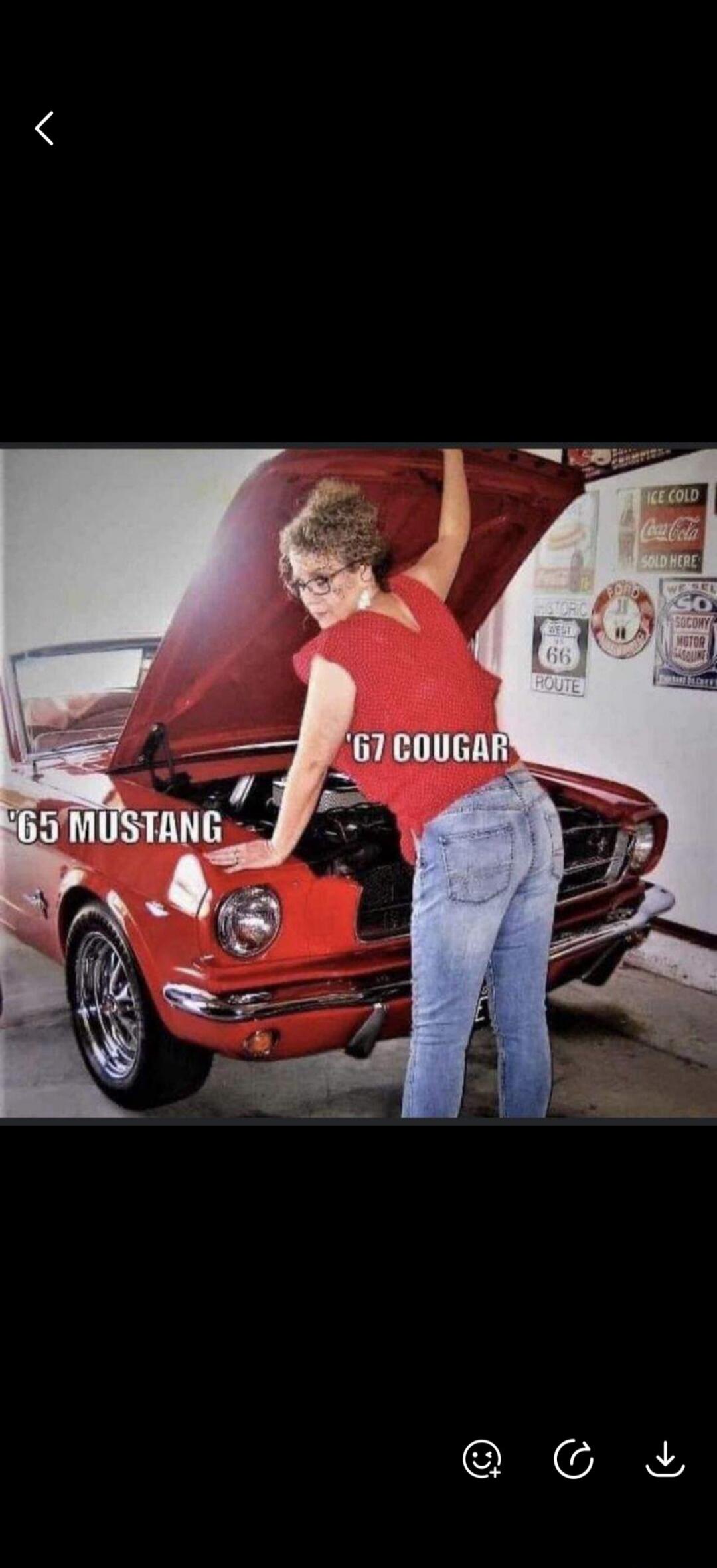 '65 MUSTANG', '67 COUGAR'