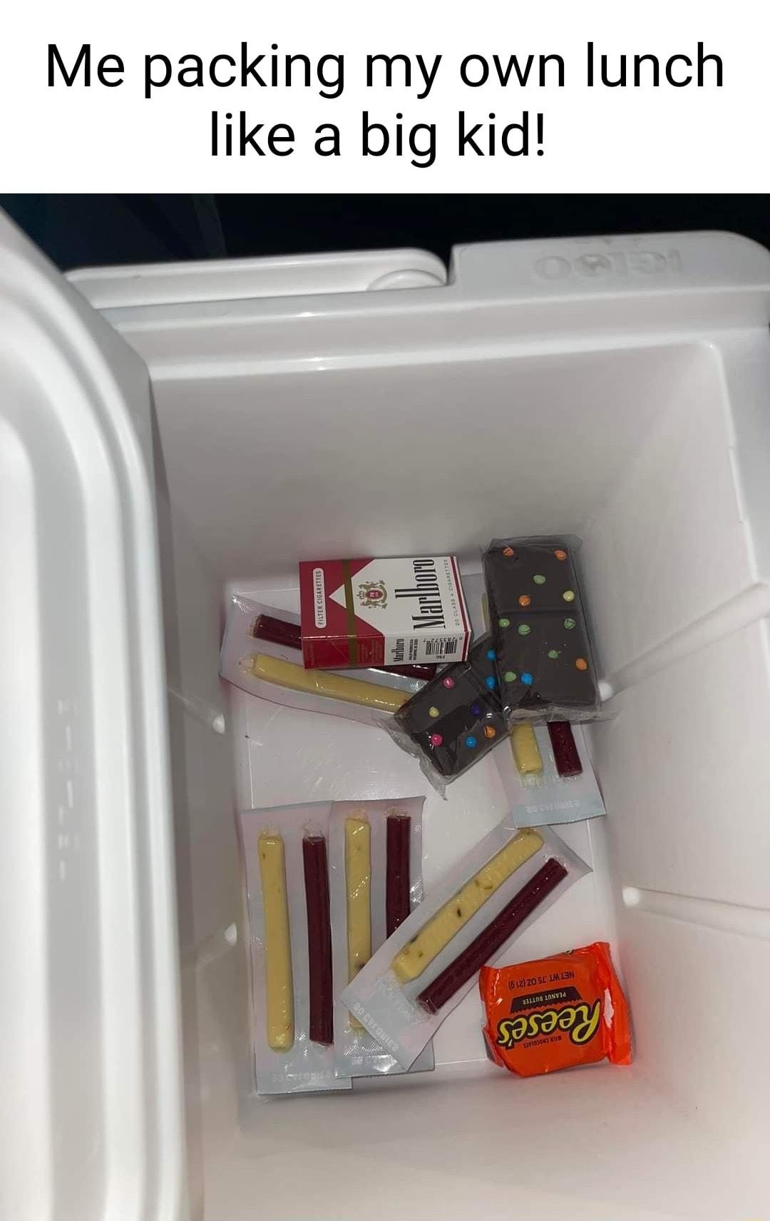 Me packing my own lunch like a big kid