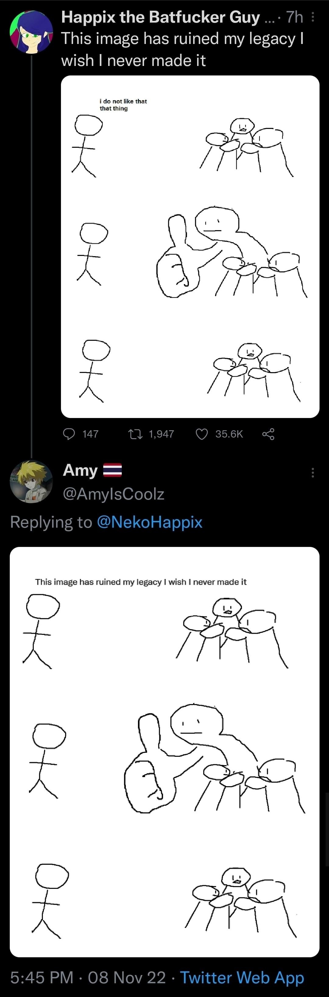 Happix the Batfucker Guy 7 This image has ruined my legacy wish never made it This image has ruined my legacy wish I never mad it K O X O N Twitter Web App