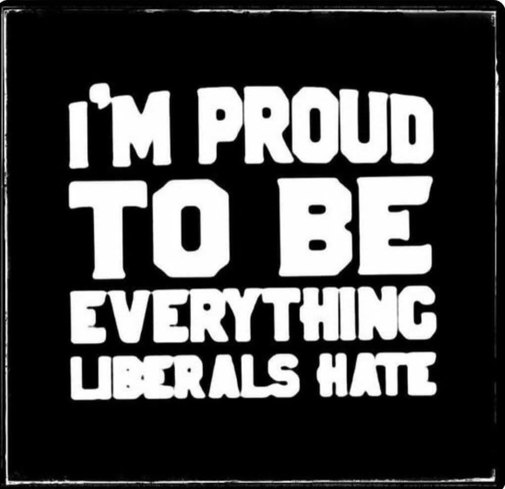 I'M PROUD TO BE EVERYTHING LIBERALS HATE