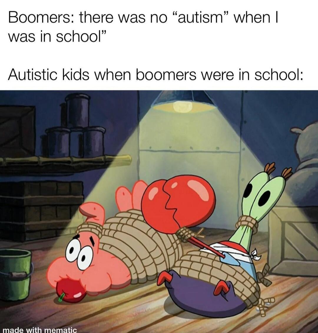 Boomers there was no autism when was in school Autistic kids when boomers were in school made Tl