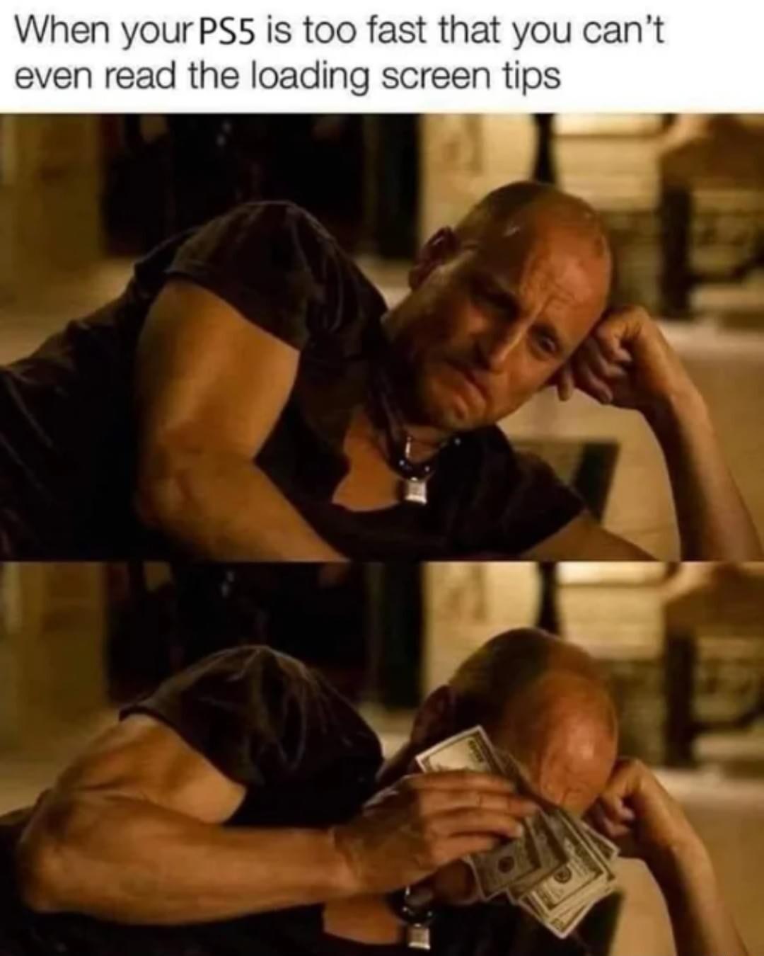 When your PS5 is too fast that you cant even read the loading screen tips