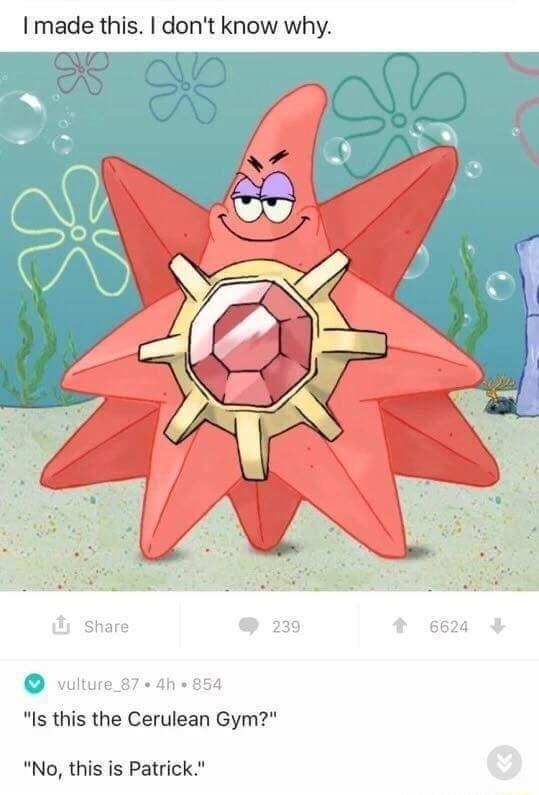 I made this dont know why Is this the Cerulean Gym No this is Patrick