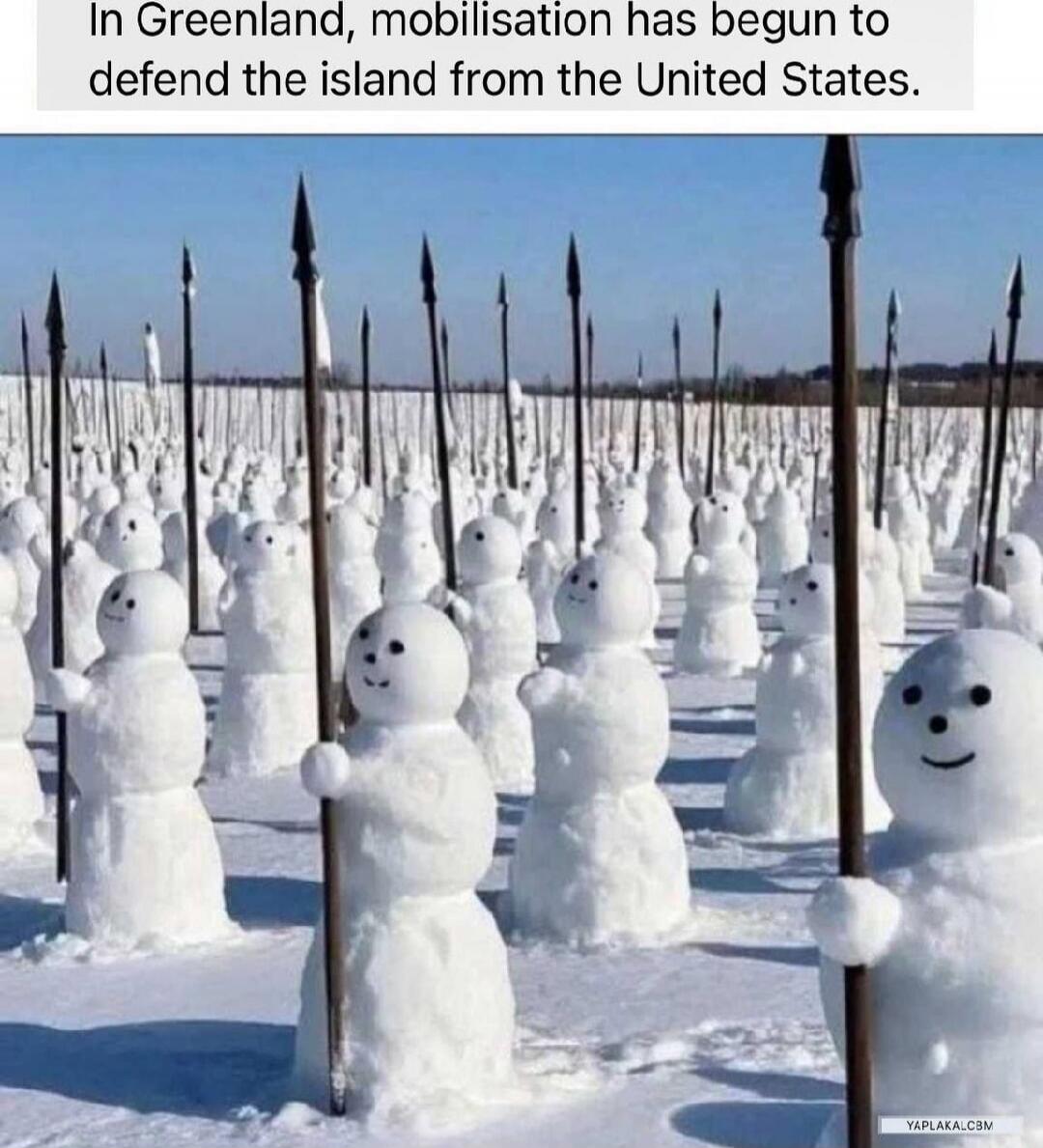 In Greenland, mobilisation has begun to defend the island from the United States.