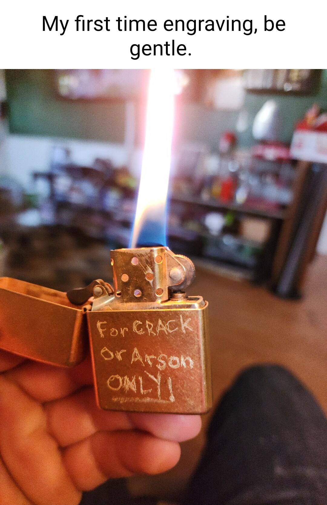 My first time engraving be