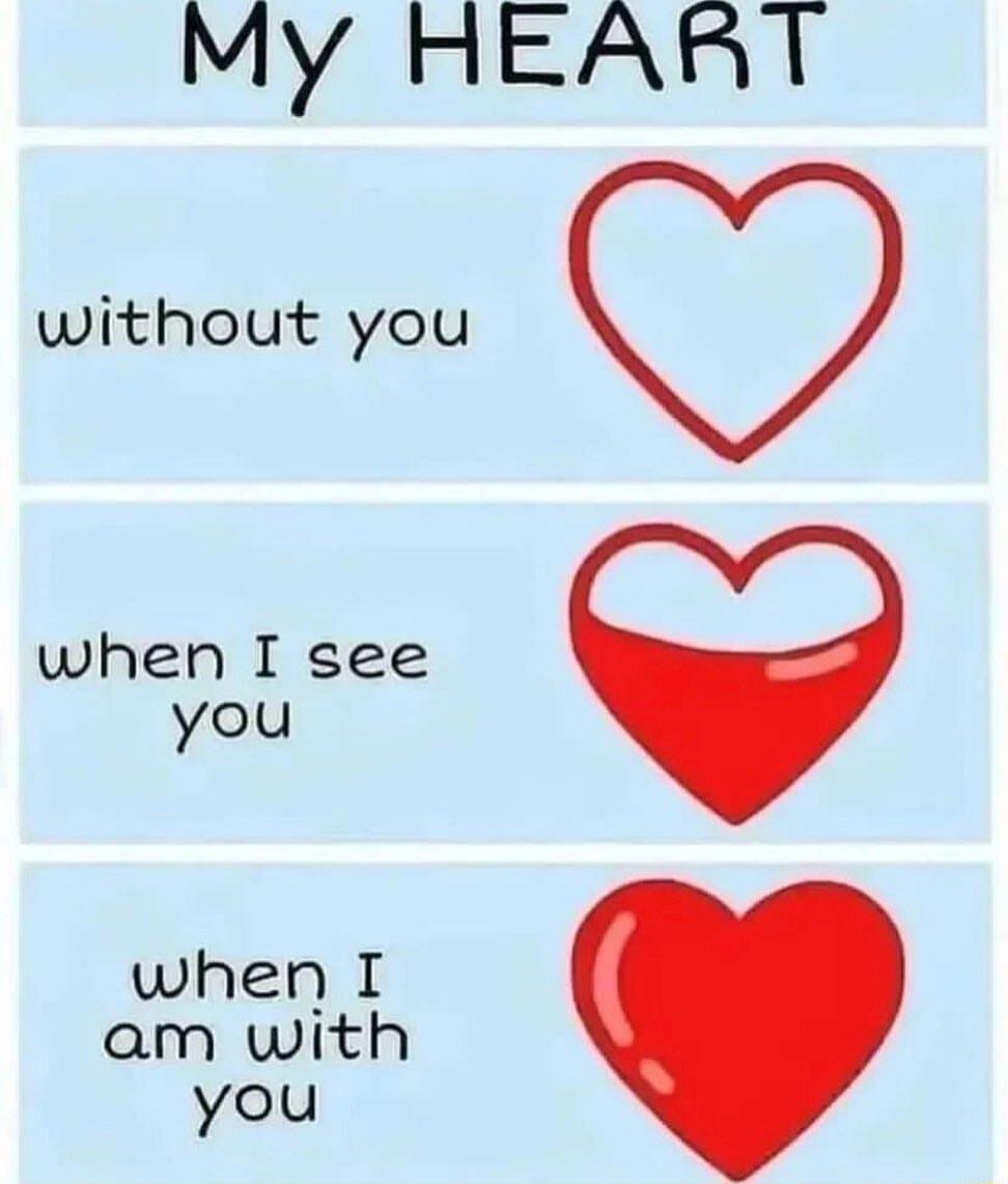 My HEART without you when I see you when I am with you