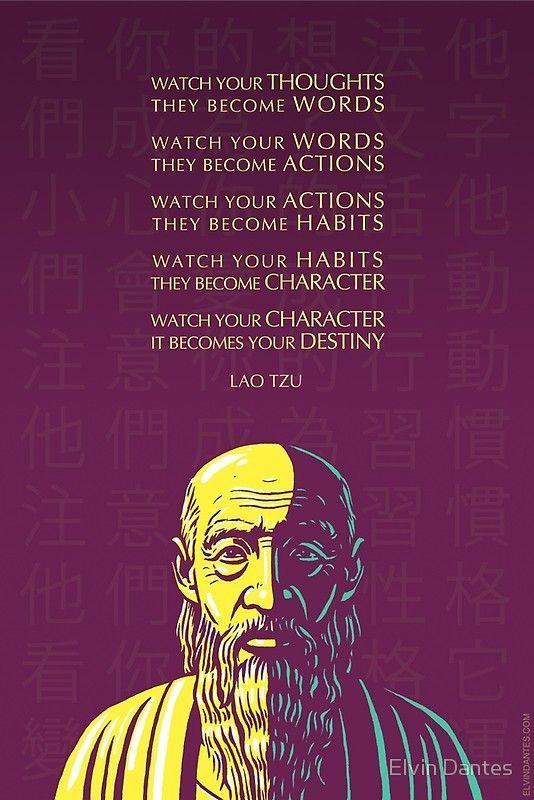 WATCH YOUR THOUGHTS THEY BECOME WORDS WATCH YOUR WORDS THEY BECOME ACTIONS WATCH YOUR ACTIONS L ele VI g VN IR ES WATCH YOUR HABITS THEY BECOME CHARACTER WATCH YOUR CHARACTER IT BECOMES YOUR DESTINY VXoR p4V