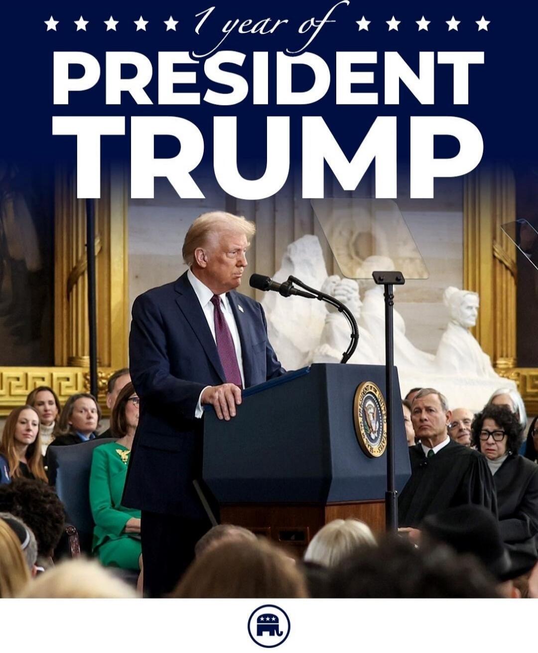 1 year of PRESIDENT TRUMP