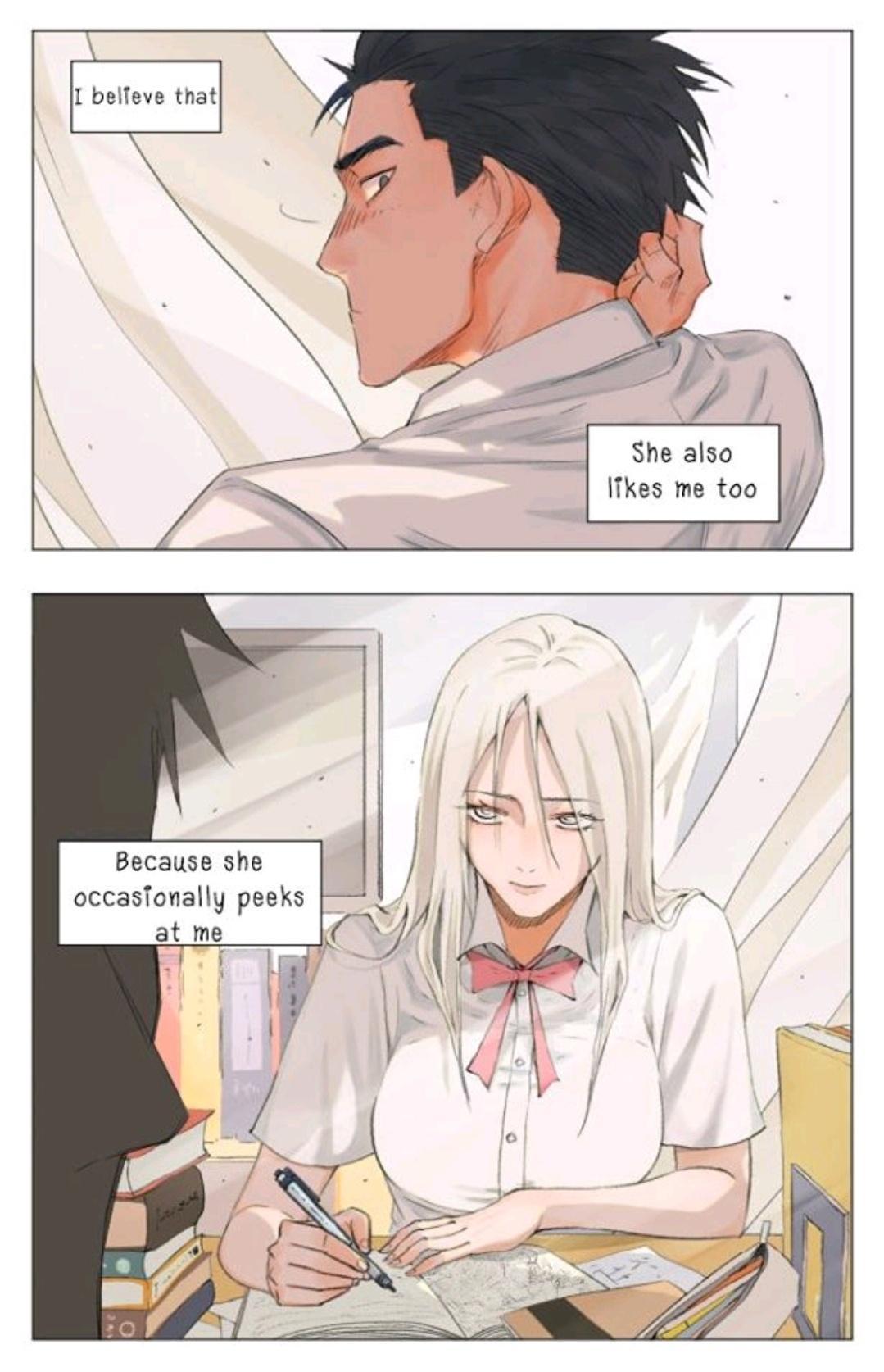 I belfeve that e She also ITkes me too