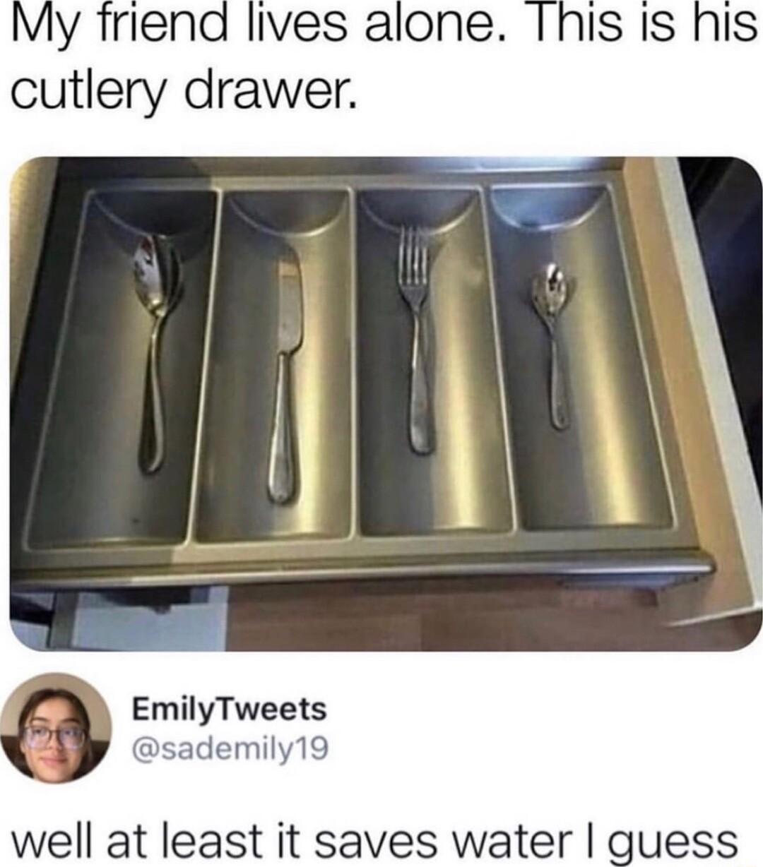 well at least it saves water guess