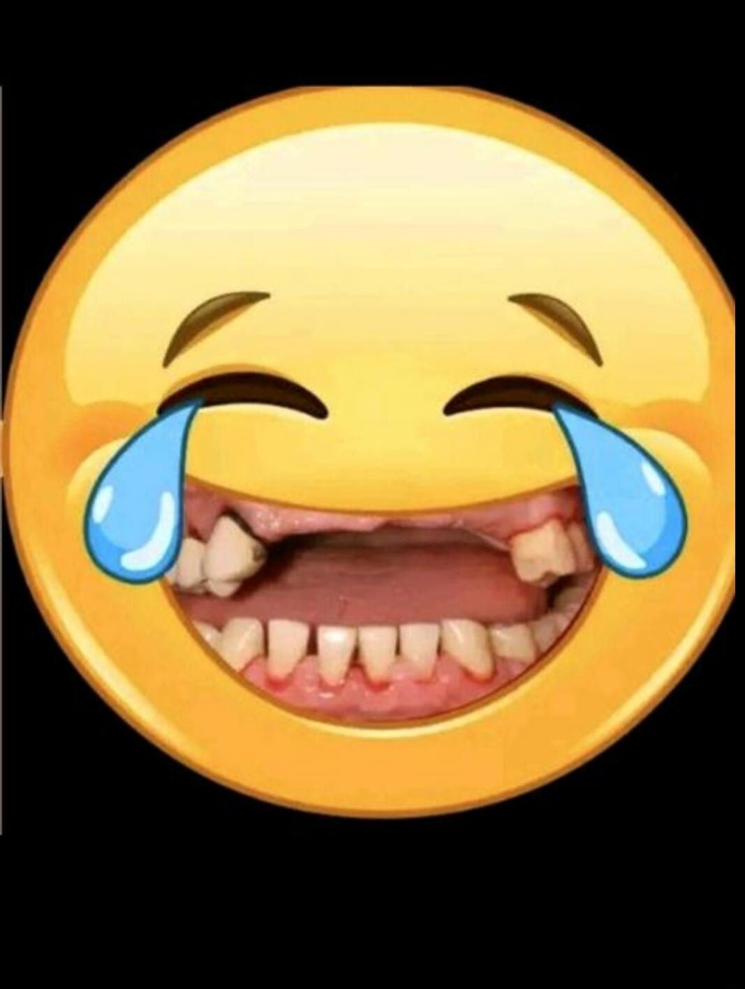 Laughing emoji with tears of joy and a wide, toothy grin.