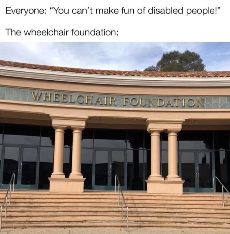 Everyone You cant make fun of disabled people The wheelchair foundation
