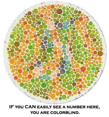 IF YOU CAN EASILY SEE A NUMBER HERE YOU ARE COLORBLIND