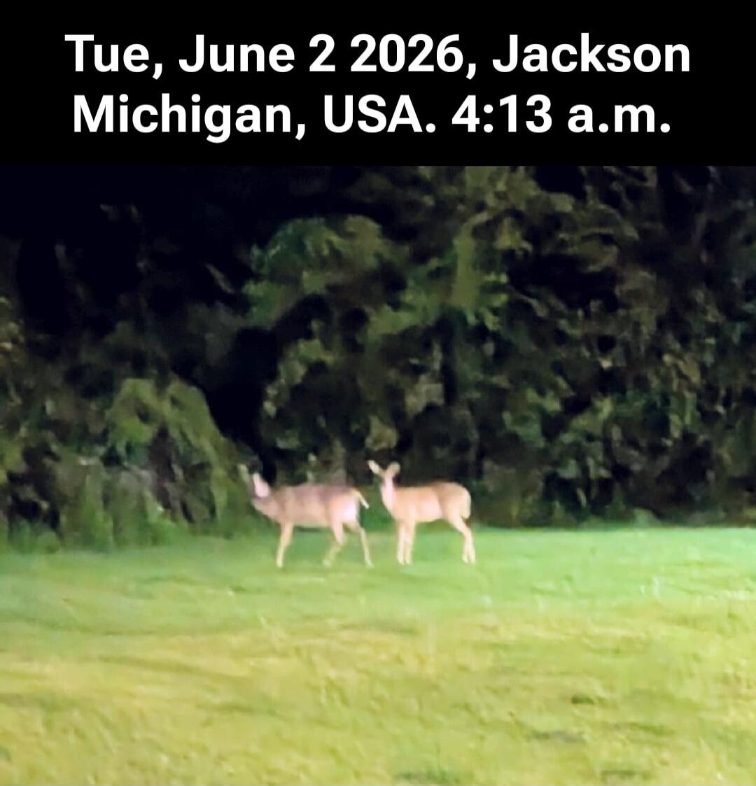 Tue, June 2 2026, Jackson Michigan, USA. 4:13 a.m.