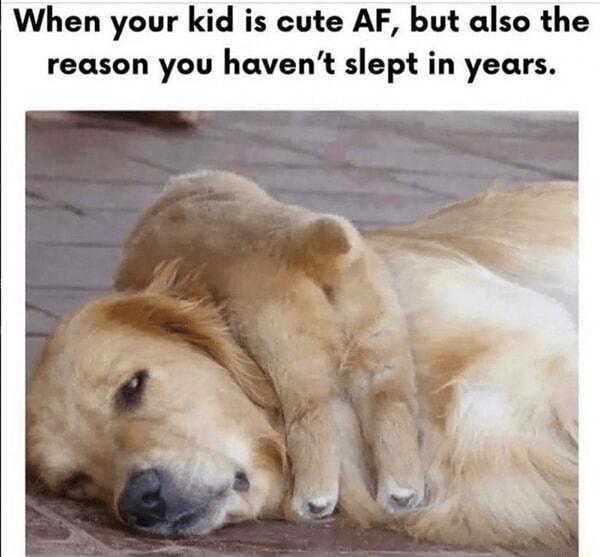 When your kid is cute AF but also the reason you havent slept in years