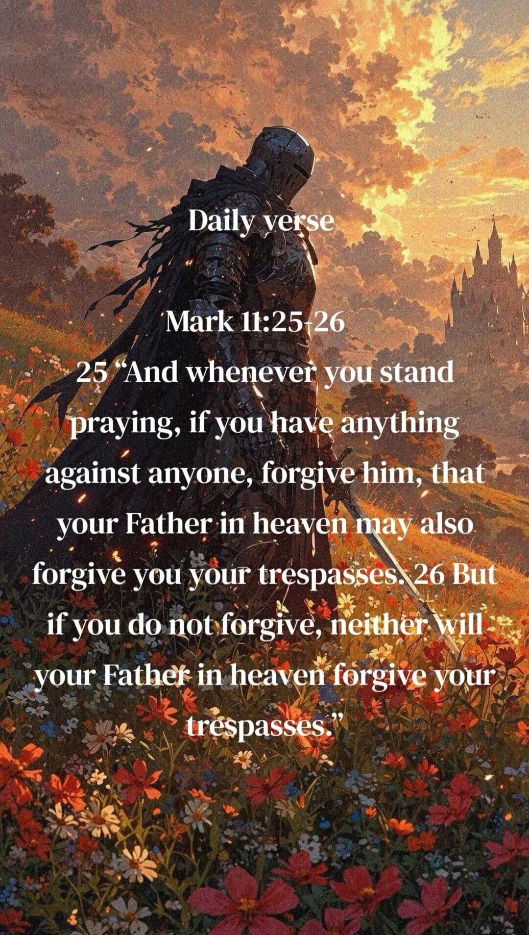 Daily verse. Mark 11:25-26. 25 