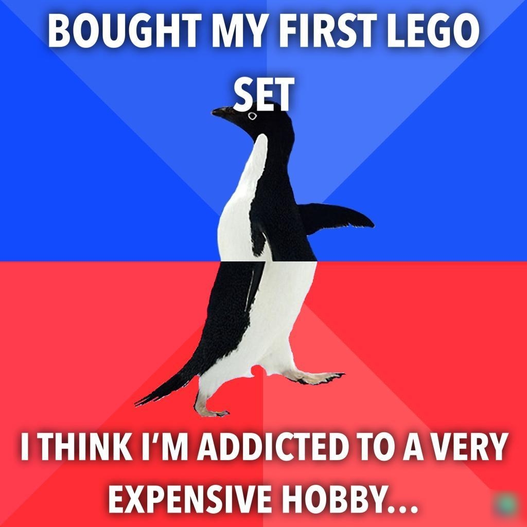 BOUGHT MY FIRST LEGO SET ITHINKIM IDDICTED TO AVERY EXPENSIVE HOBBY