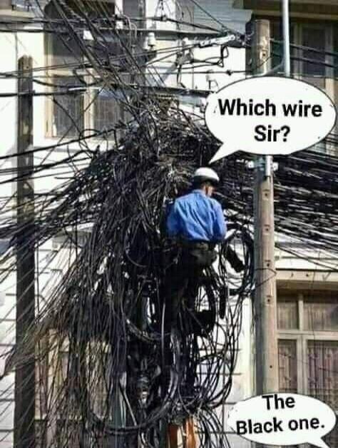 Which wire Sir? The Black one.