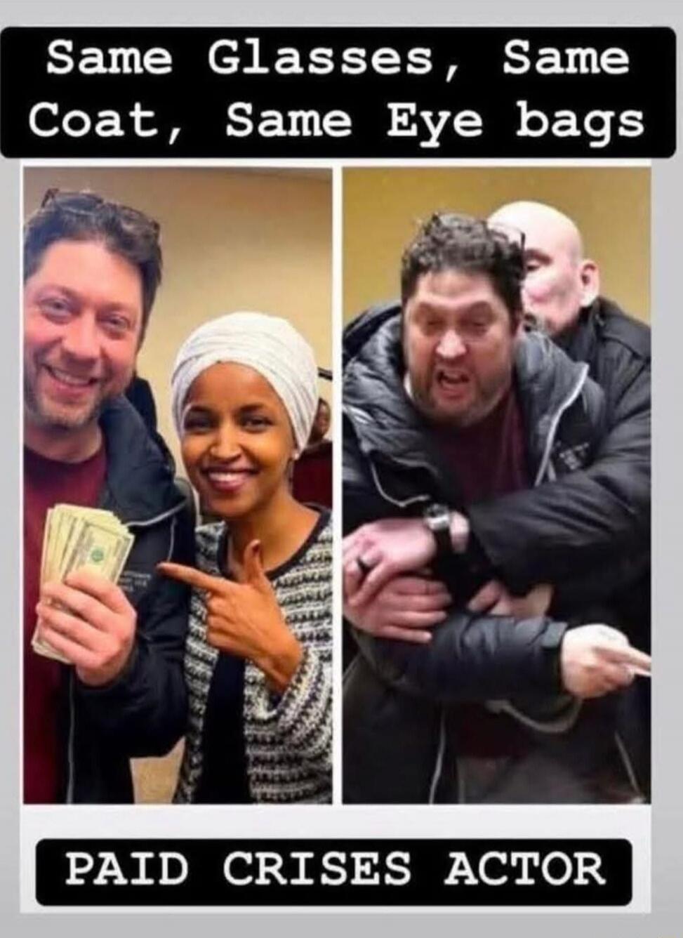 Same Glasses, Same Coat, Same Eye bags

PAID CRISES ACTOR