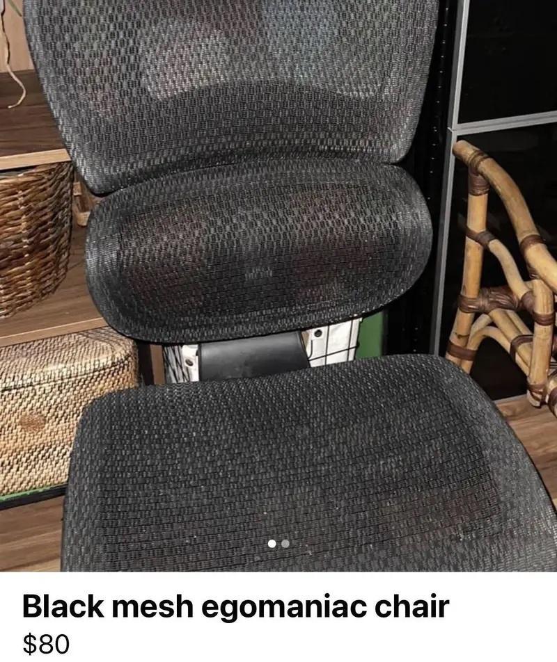 Black mesh egomaniac chair 80