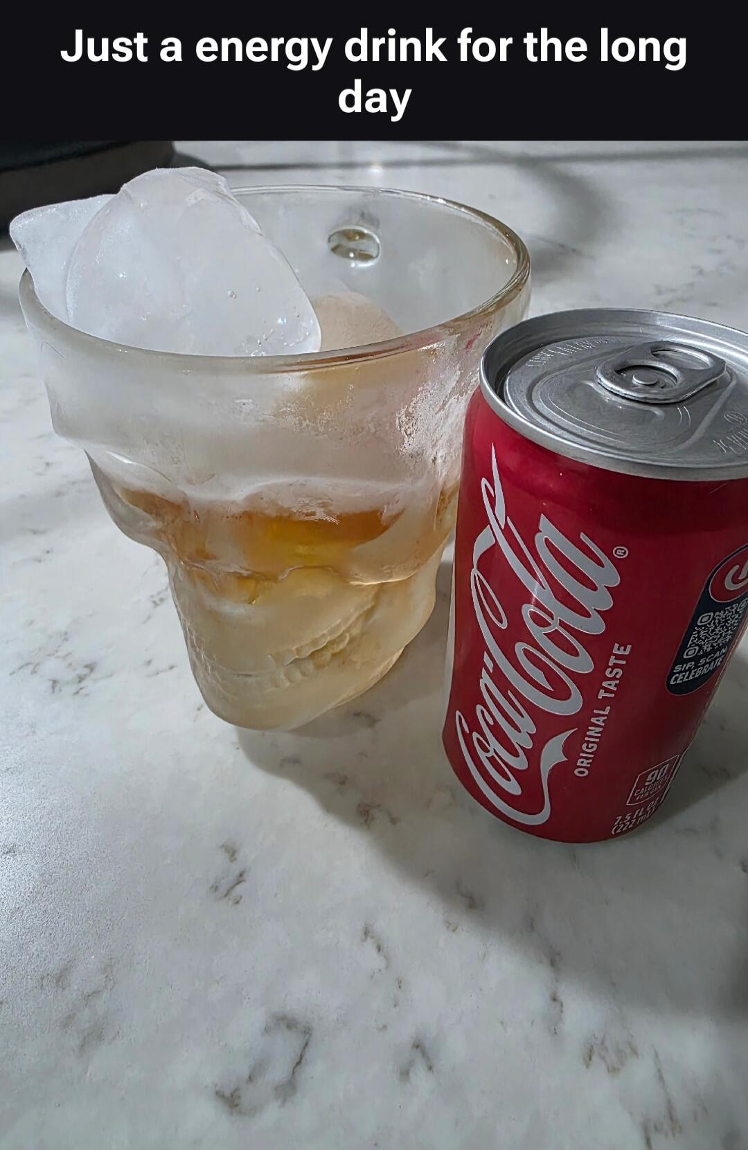 Just an energy drink for the long day