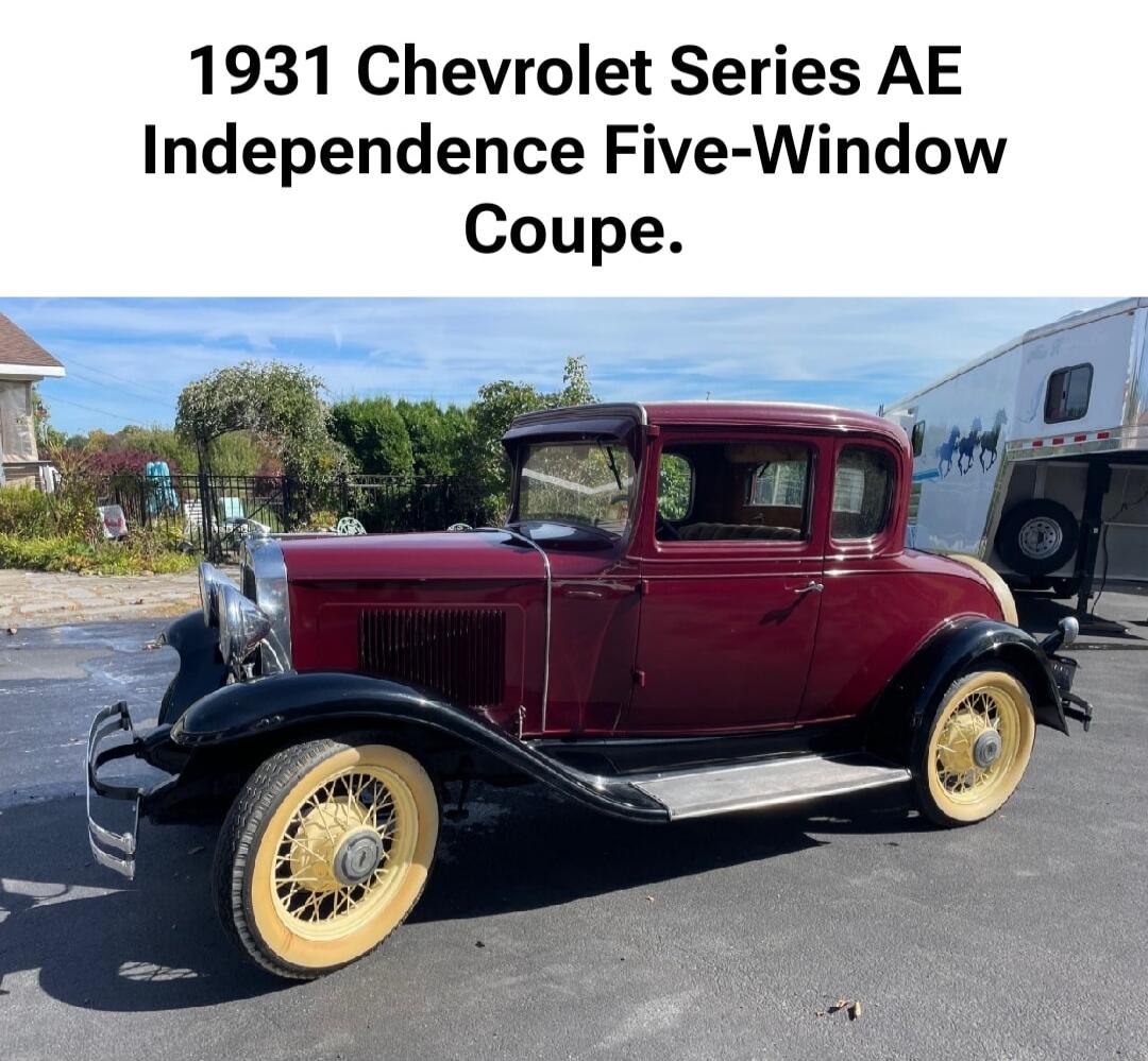 1931 Chevrolet Series AE Independence Five-Window Coupe. Session ID: 1043229.
