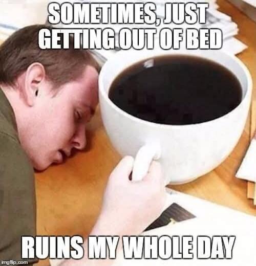 SOMETIMES, JUST GETTING OUT OF BED RUINS MY WHOLE DAY