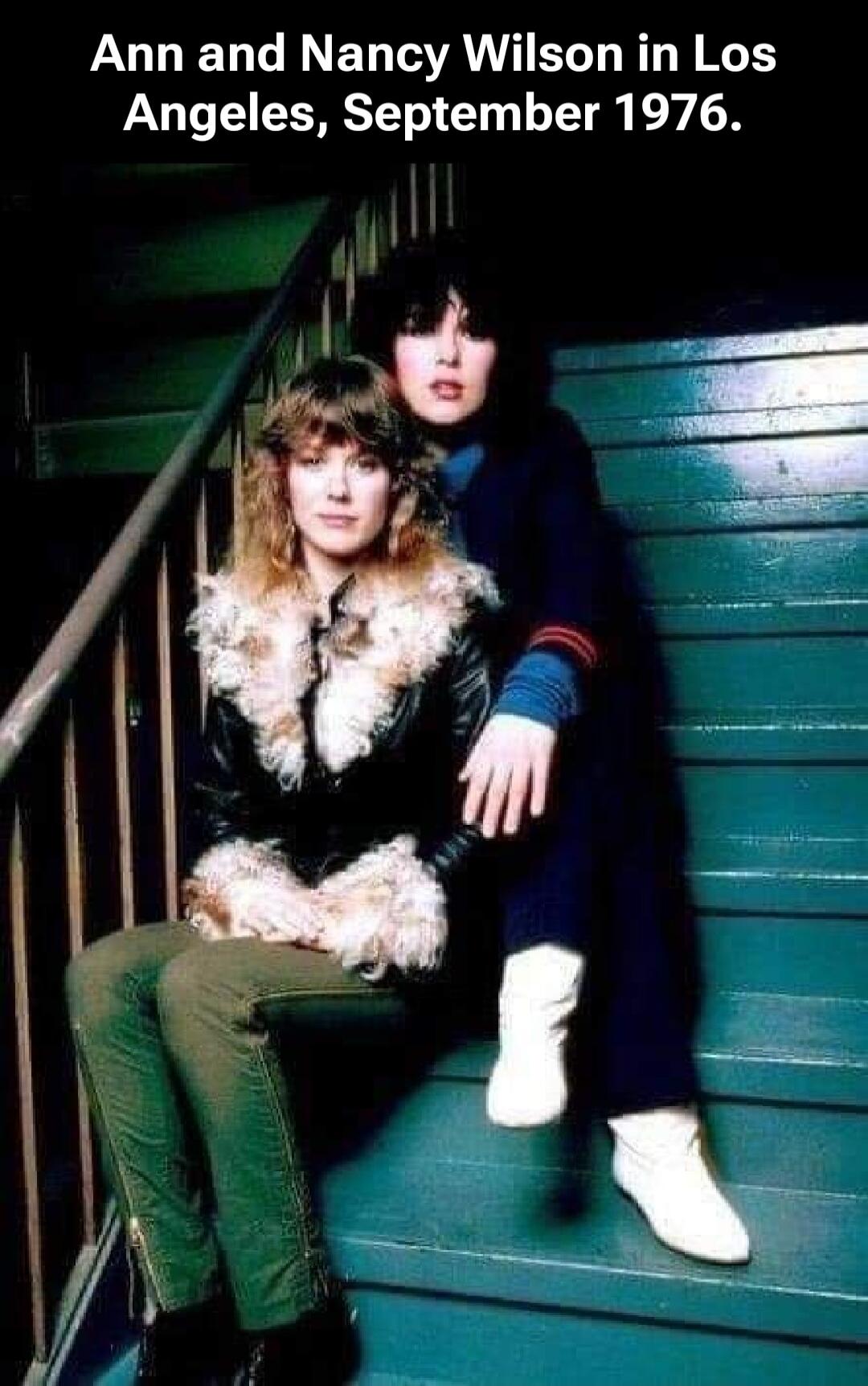 Ann and Nancy Wilson in Los Angeles, September 1976.