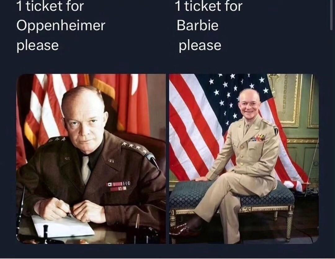 1ticket for 1ticketior Oppenheimer Barbie please please