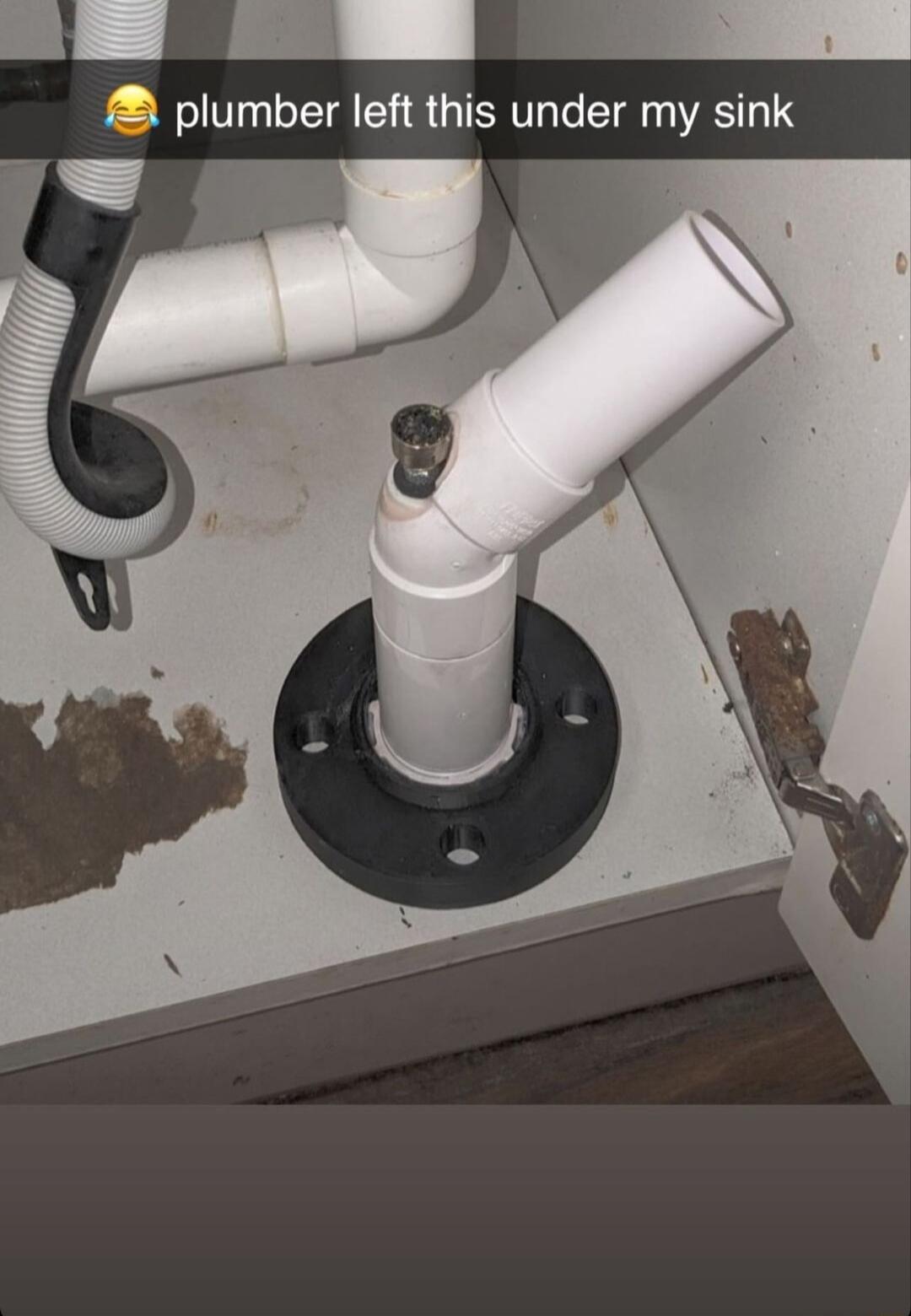 e A plumber left this under my sink