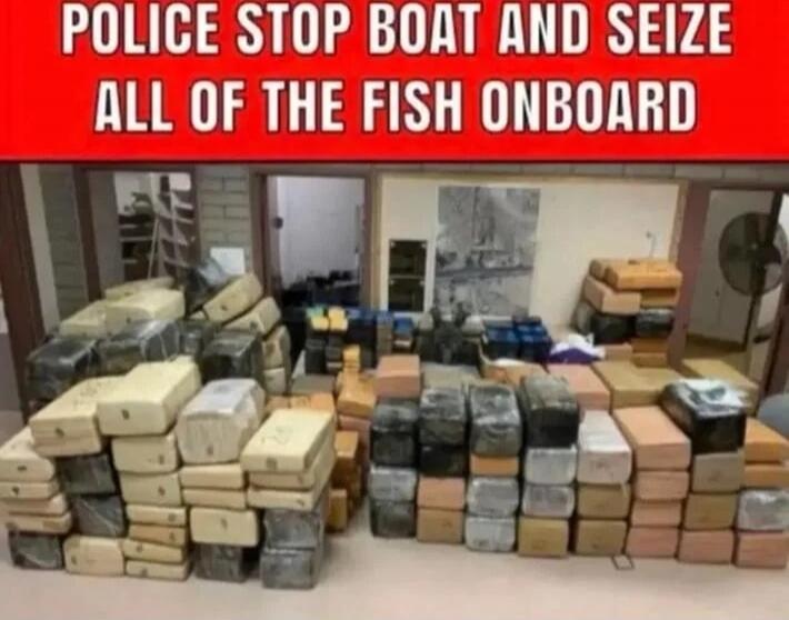 POLICE STOP BOAT AND SEIZE ALL OF THE FISH ONBOARD
