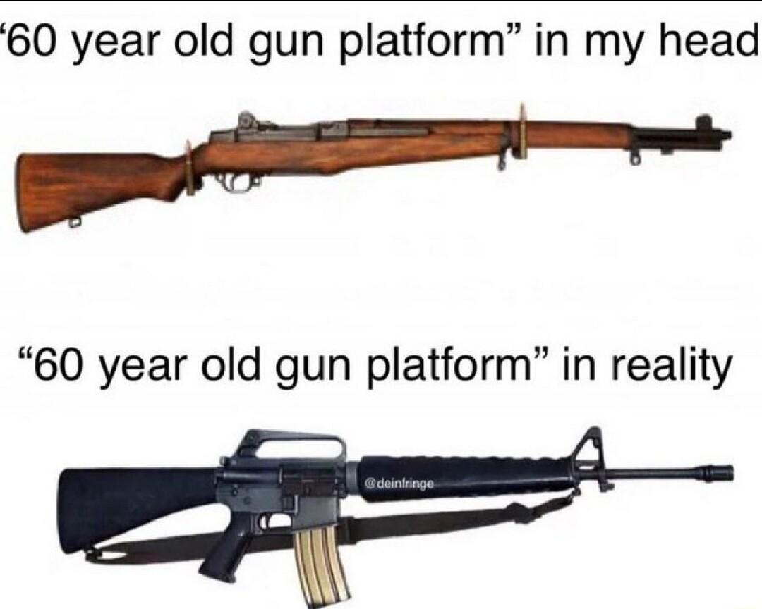 60 year old gun platform in my head E 60 year old gun platform in reality