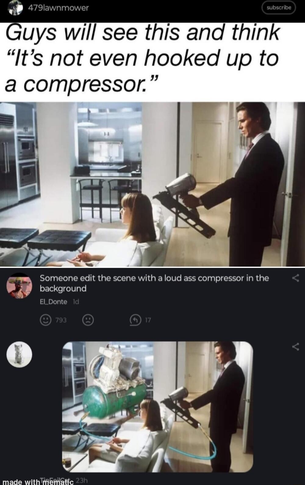 uys will see this and think Its not even hooked up to a compressor made withEaENGSE