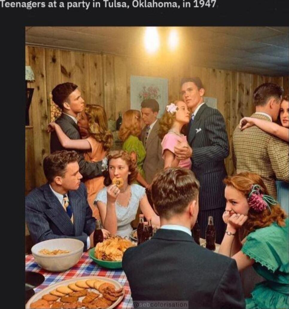 leenagers at a party in Tulsa Oklahoma in 1947