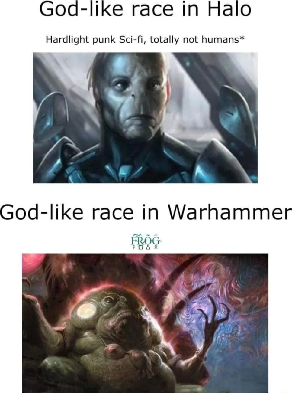 God like race in Halo Hardlight punk Sci fi totally not humans