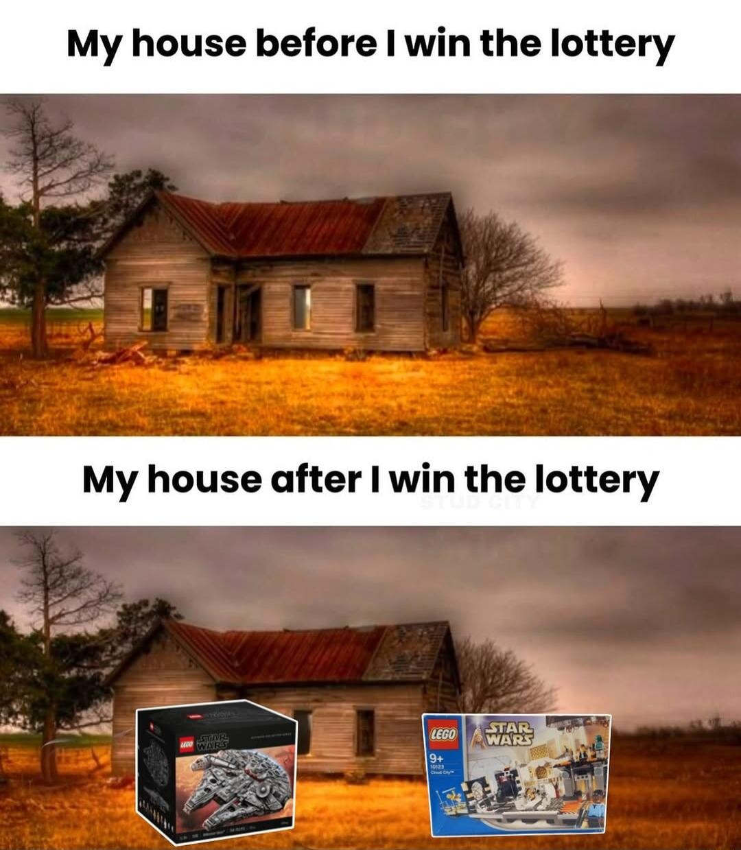 My house before win the lottery