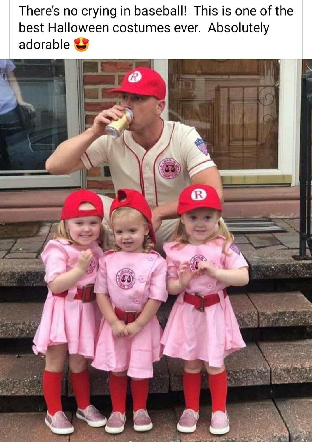 Theres no crying in baseball This is one of the best Halloween costumes ever Absolutely adorable