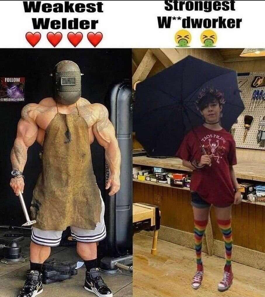Weakest rongesi Welder W dworker Yy Y oum fasn