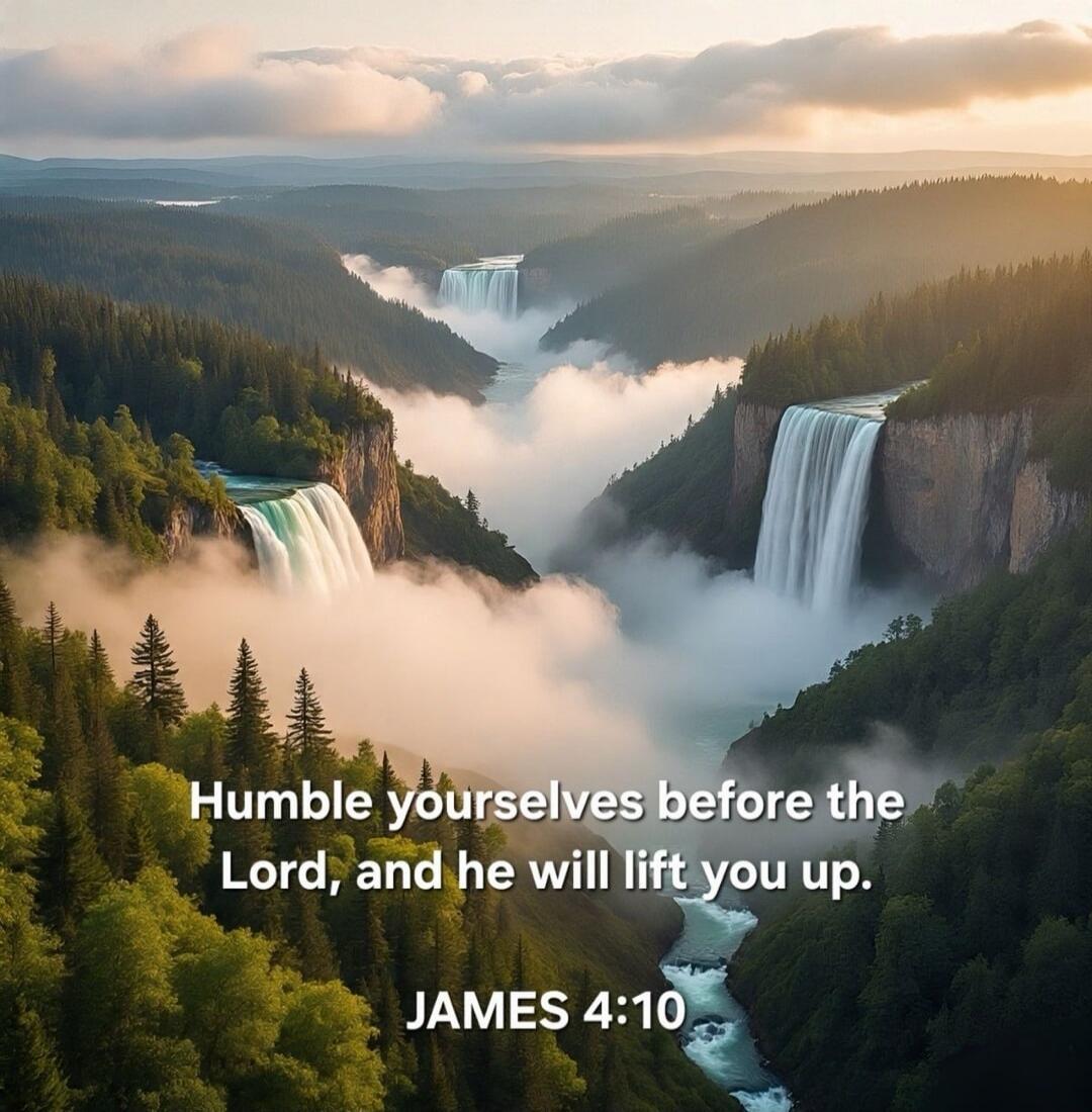 Humble yourselves before the Lord, and he will lift you up.
JAMES 4:10