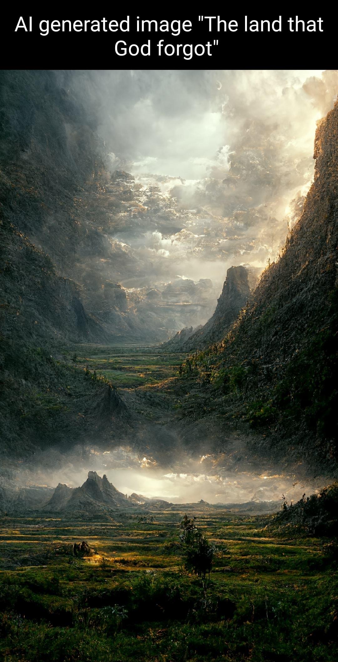 Al generated image The land that God forgot