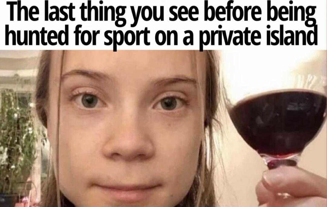 The last thing you see before bein hunted for sport on a private islan gl o L4 o