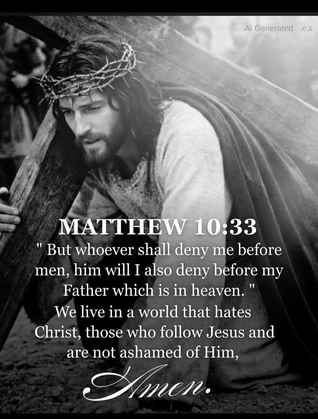 Al Generated. MATTHEW 10:33. 