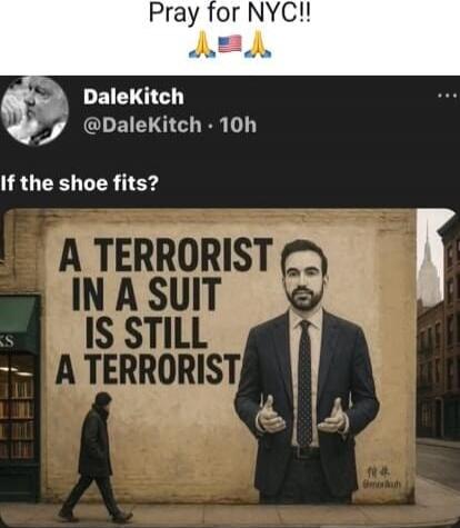 If the shoe fits?
A TERRORIST IN A SUIT IS STILL A TERRORIST
