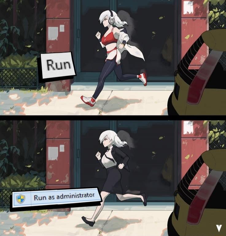 Run, Run as administrator