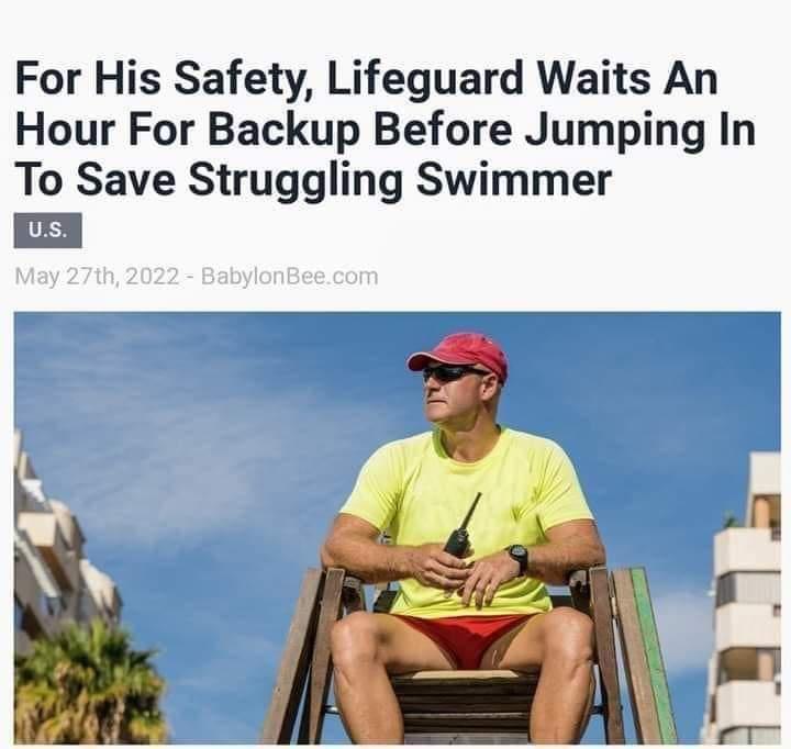 For His Safety Lifeguard Waits An Hour For Backup Before Jumping In To Save Struggling Swimmer